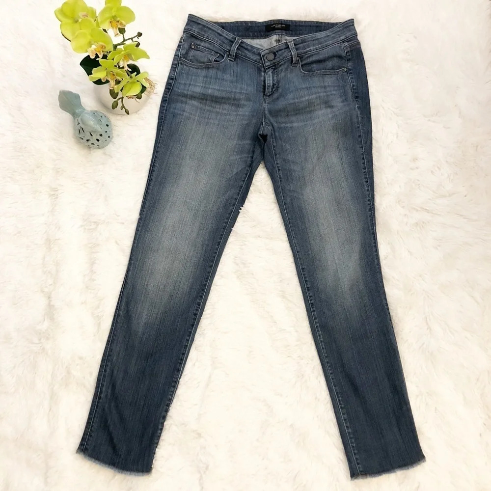 Ann Taylor | Slim Boyfriend Jeans with Raw Hem